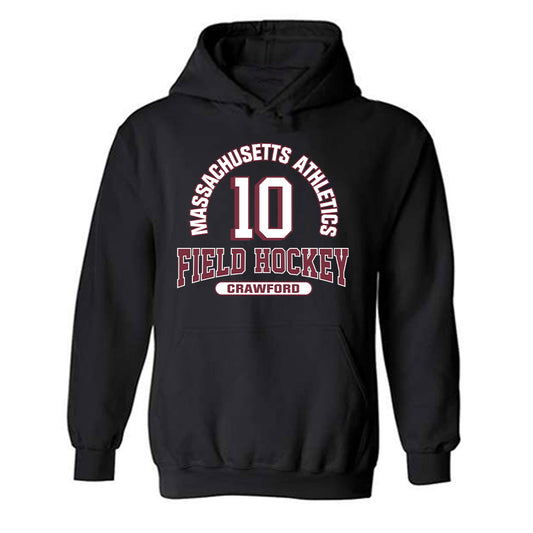 UMass - NCAA Women's Field Hockey : Emily Crawford - Black Classic Fashion Shersey Hooded Sweatshirt