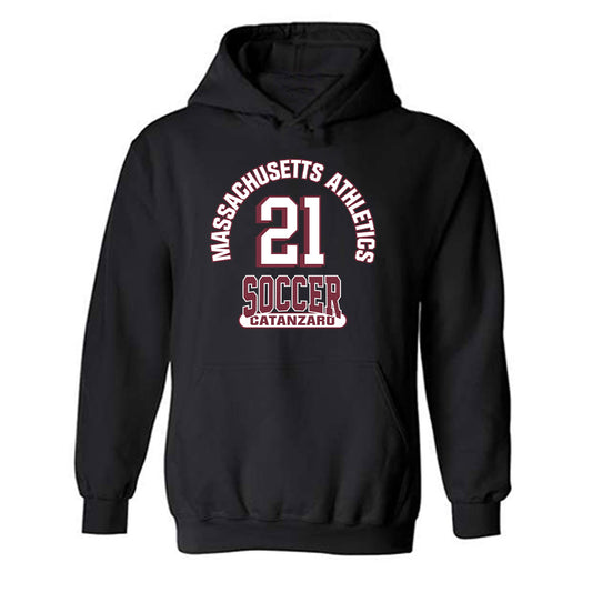 UMass - NCAA Men's Soccer : Anthony Catanzaro - Black Classic Fashion Shersey Hooded Sweatshirt