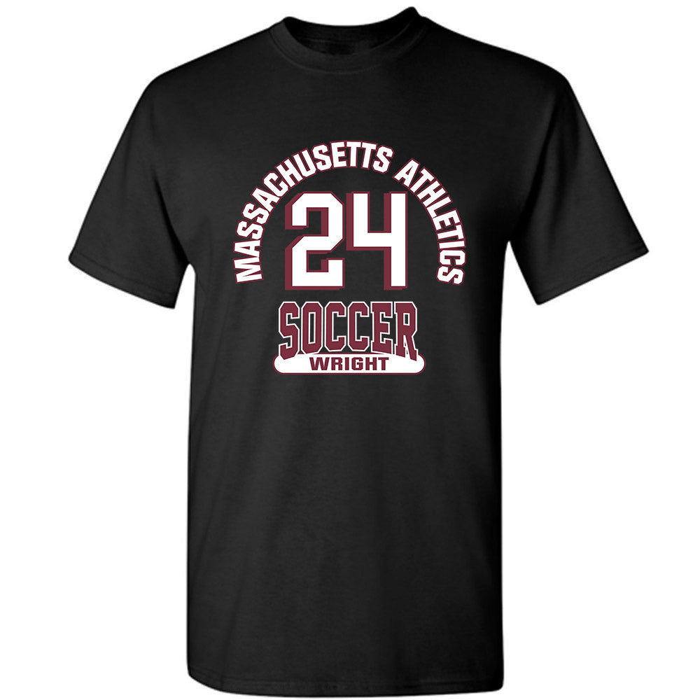 UMass - NCAA Men's Soccer : Braeden Wright - Black Classic Fashion Shersey Short Sleeve T-Shirt