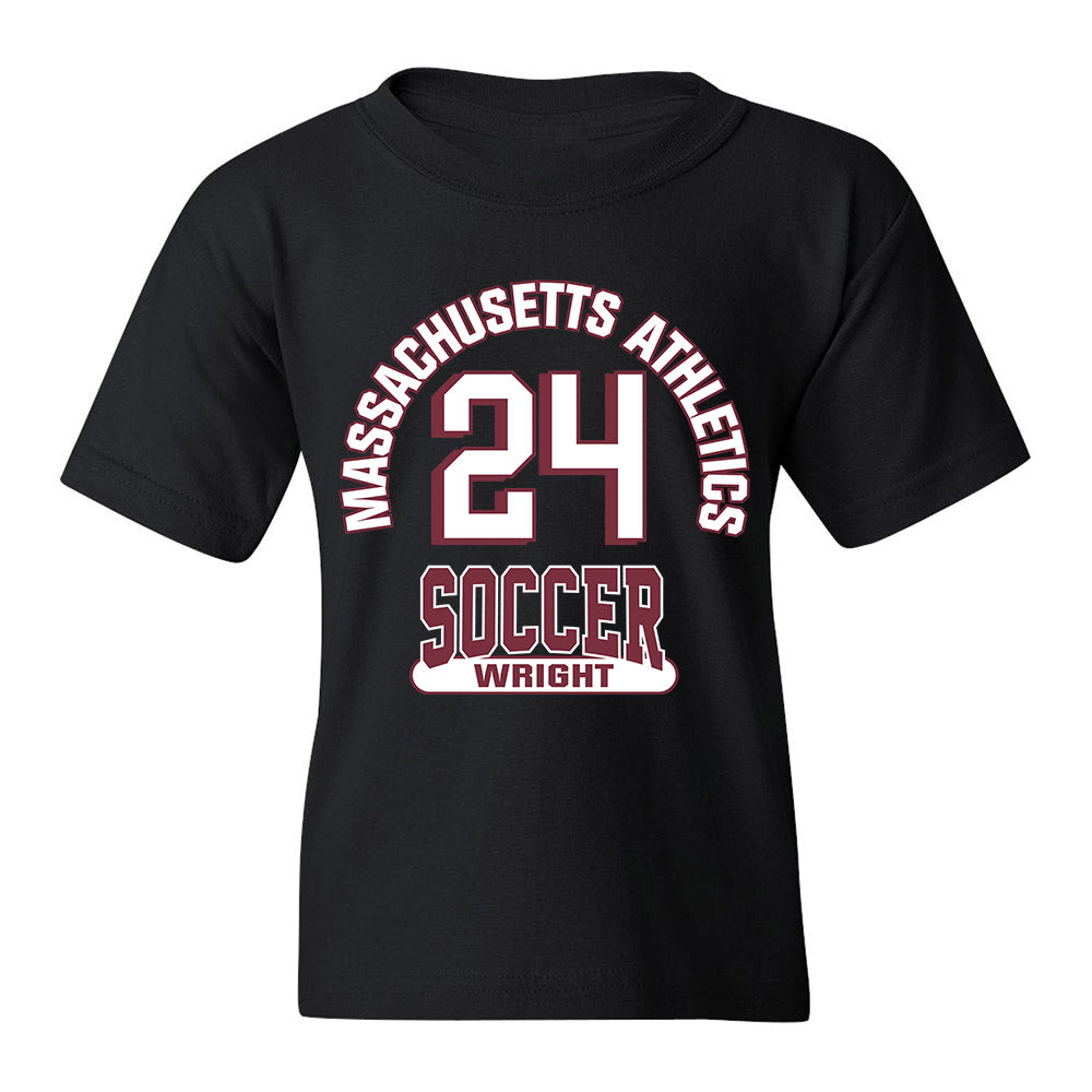 UMass - NCAA Men's Soccer : Braeden Wright - Black Classic Fashion Shersey Youth T-Shirt