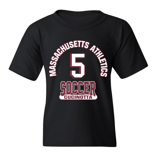 UMass - NCAA Men's Soccer : Antonio Cucinotta - Black Classic Fashion Shersey Youth T-Shirt