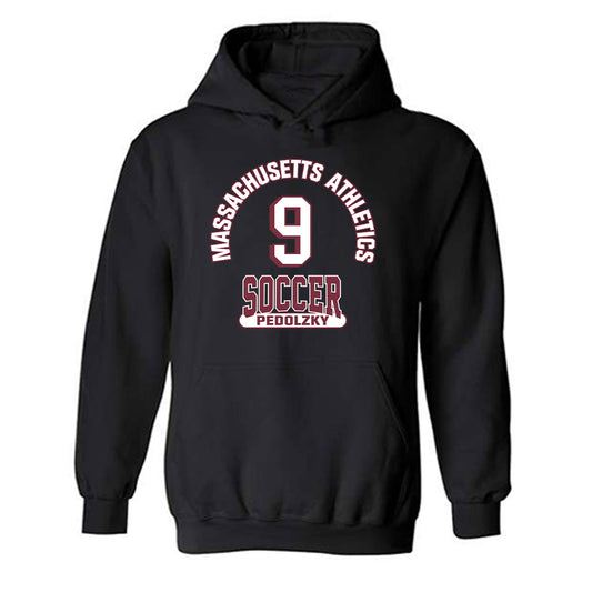 UMass - NCAA Women's Soccer : Chandler Pedolzky - Black Classic Fashion Shersey Hooded Sweatshirt