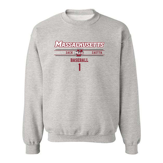 UMass - NCAA Baseball : Zack Zaetta - Crewneck Sweatshirt Classic Fashion Shersey