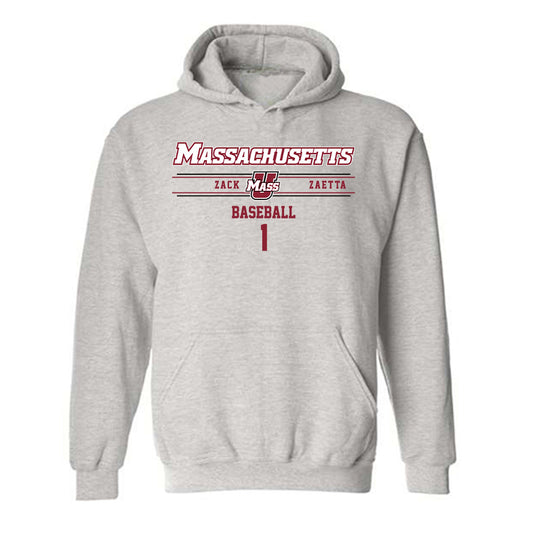 UMass - NCAA Baseball : Zack Zaetta - Hooded Sweatshirt Classic Fashion Shersey