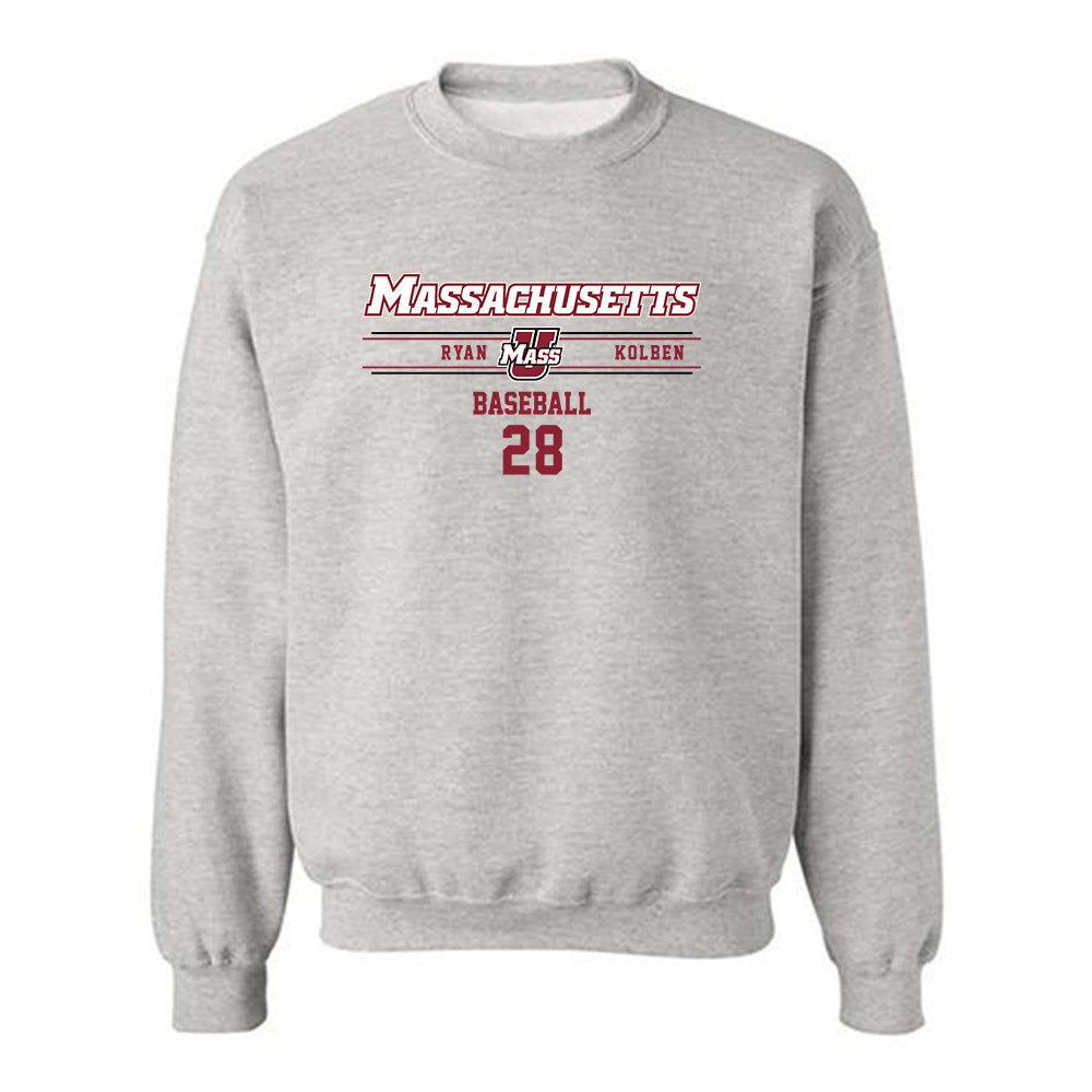 UMass - NCAA Baseball : Ryan Kolben - Crewneck Sweatshirt Classic Fashion Shersey