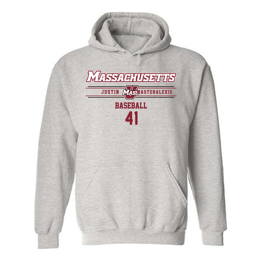 UMass - NCAA Baseball : Justin Masteralexis - Hooded Sweatshirt Classic Fashion Shersey