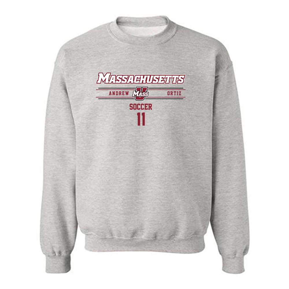 UMass - NCAA Men's Soccer : Andrew Ortiz - Crewneck Sweatshirt Classic Fashion Shersey