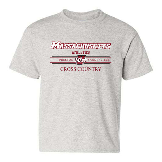 UMass - NCAA Men's Cross Country : Preston Sanderville - Grey Classic Fashion Shersey Youth T-Shirt