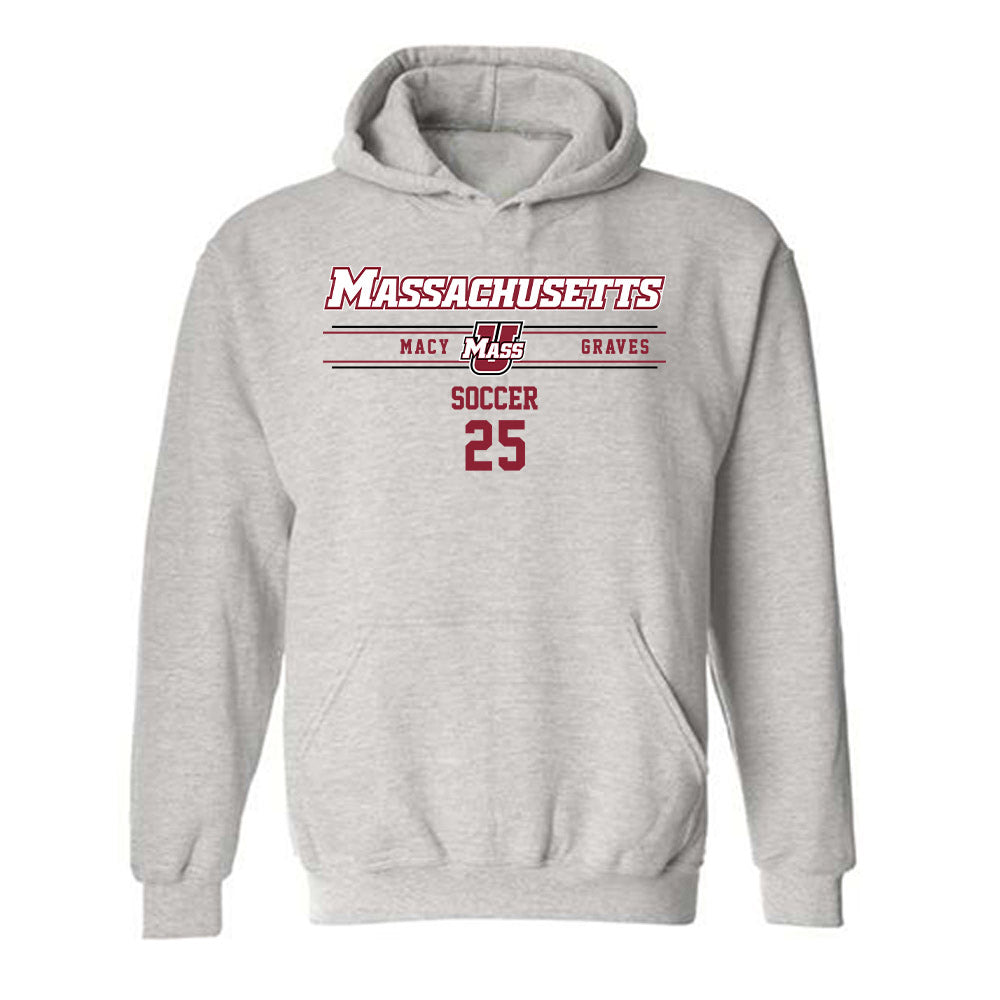 UMass - NCAA Women's Soccer : Macy Graves - Hooded Sweatshirt Classic Fashion Shersey