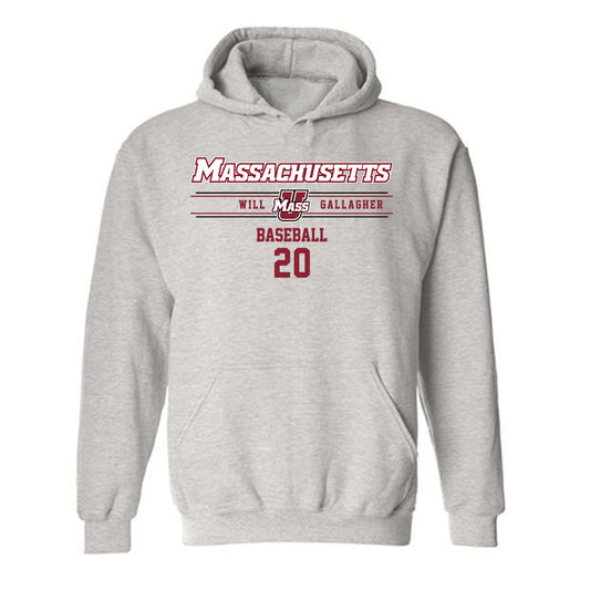 UMass - NCAA Baseball : Will Gallagher - Hooded Sweatshirt Classic Fashion Shersey