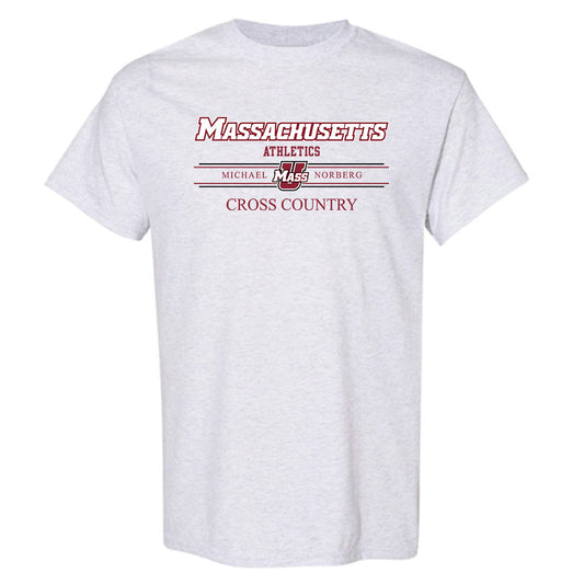 UMass - NCAA Men's Cross Country : Michael Norberg - Grey Classic Fashion Shersey Short Sleeve T-Shirt
