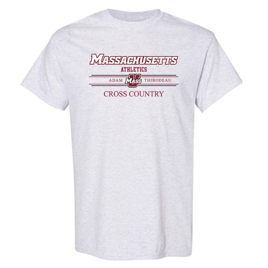 UMass - NCAA Men's Cross Country : Adam Thibodeau - Grey Classic Fashion Shersey Short Sleeve T-Shirt