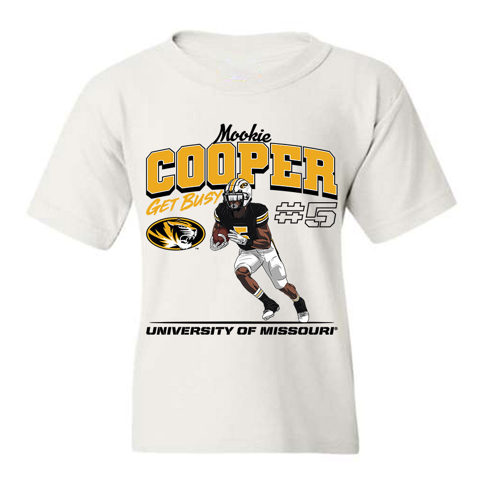 Missouri - NCAA Football : Mookie Cooper - Caricature Youth T-Shirt