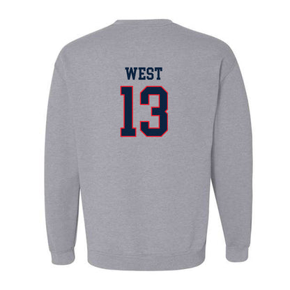 UConn - NCAA Baseball : Charlie West - Crewneck Sweatshirt Classic Shersey