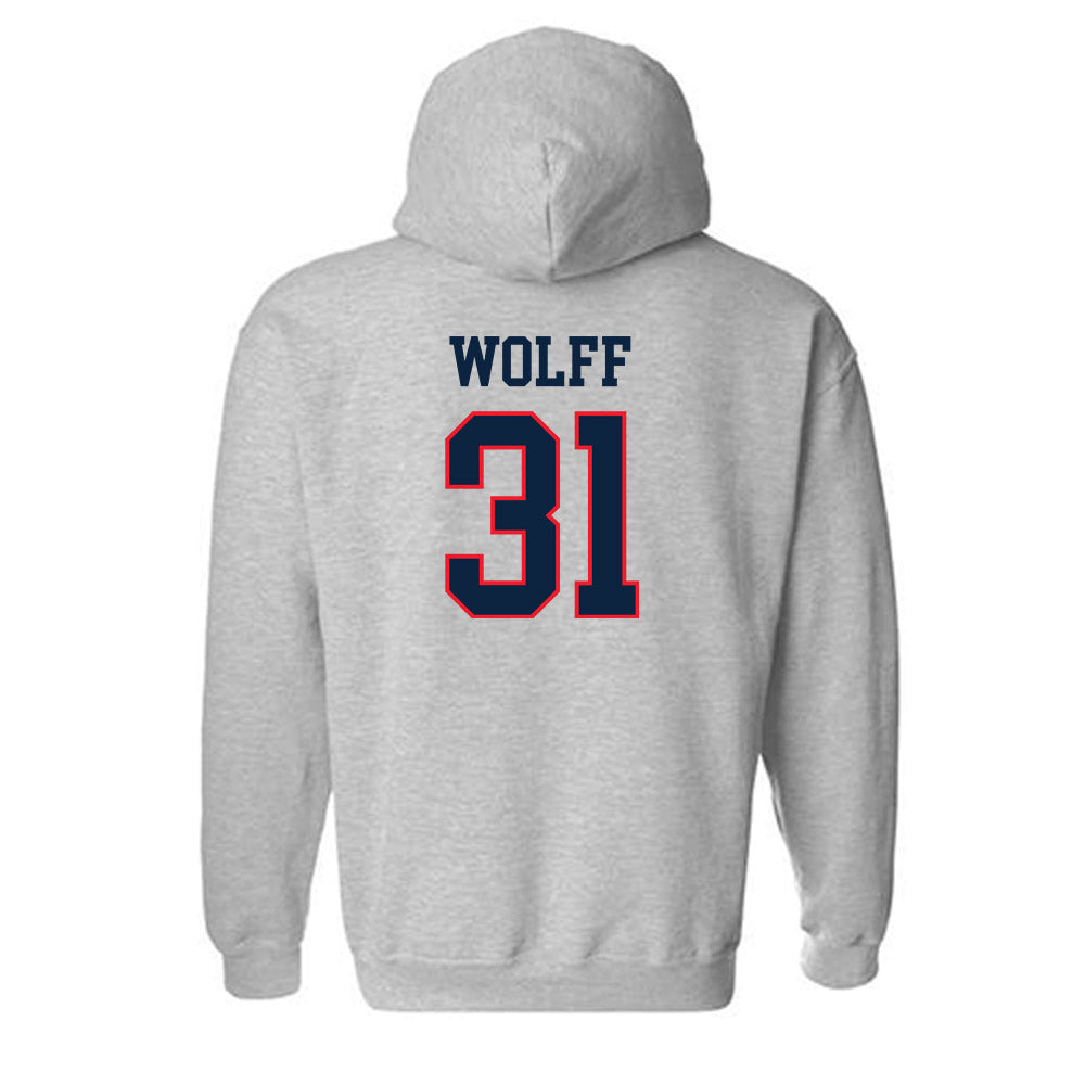 UConn - NCAA Baseball : Devin Wolff - Hooded Sweatshirt Classic Shersey