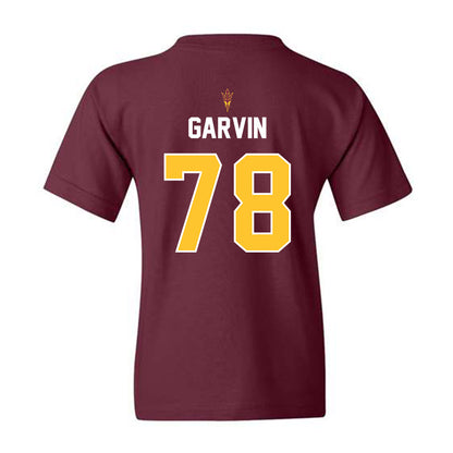 Arizona State - NCAA Football : Colby Garvin - Maroon Replica Youth T-Shirt