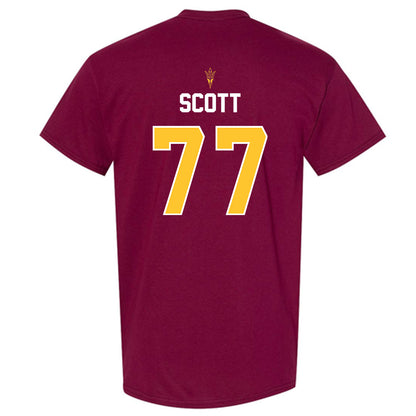 Arizona State - NCAA Football : Kyle Scott - Maroon Replica Shersey Short Sleeve T-Shirt