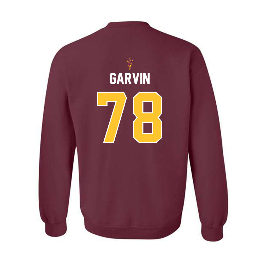 Arizona State - NCAA Football : Colby Garvin - Maroon Replica Sweatshirt