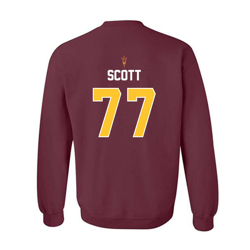 Arizona State - NCAA Football : Kyle Scott - Maroon Replica Shersey Sweatshirt