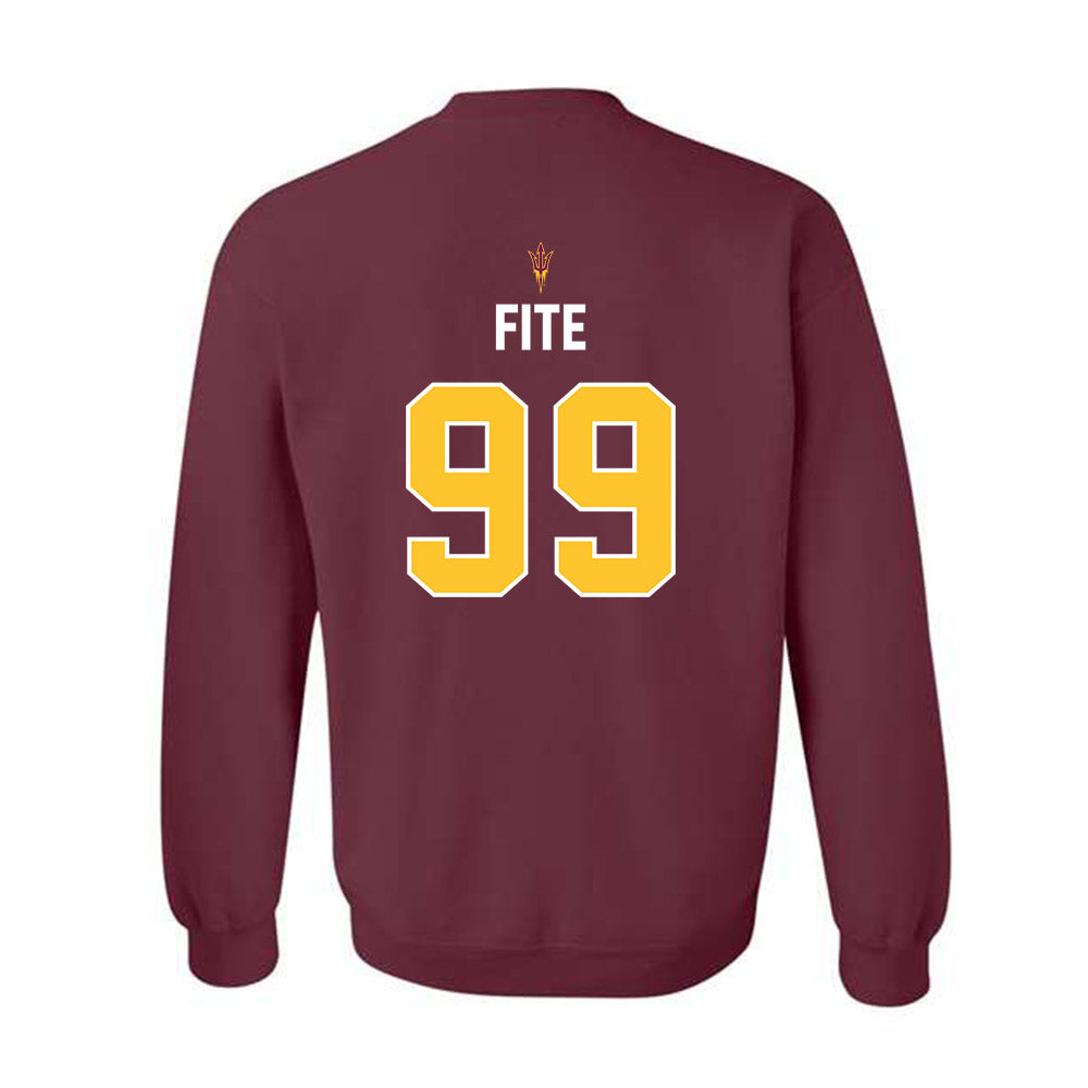 Arizona State - NCAA Football : CJ Fite - Maroon Replica Shersey Sweatshirt