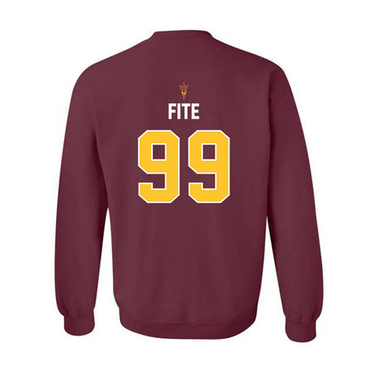 Arizona State - NCAA Football : CJ Fite - Maroon Replica Shersey Sweatshirt