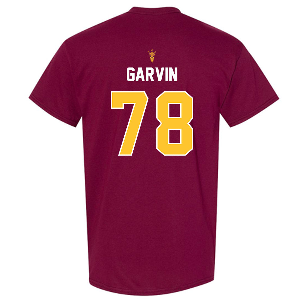 Arizona State - NCAA Football : Colby Garvin - Maroon Replica Short Sleeve T-Shirt