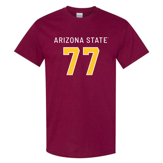 Arizona State - NCAA Football : Kyle Scott - Maroon Replica Shersey Short Sleeve T-Shirt