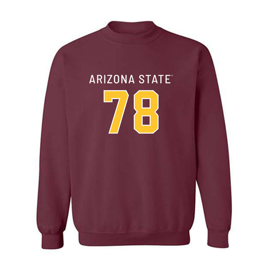 Arizona State - NCAA Football : Colby Garvin - Maroon Replica Sweatshirt