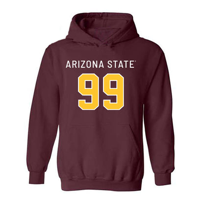 Arizona State - NCAA Football : CJ Fite - Maroon Replica Shersey Hooded Sweatshirt