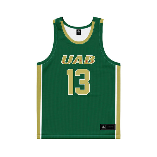 UAB - NCAA Men's Basketball : Christian Coleman - Green Basketball Jersey