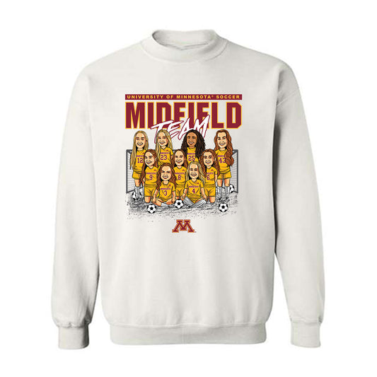 Minnesota - NCAA Women's Soccer : Midfield Team Caricature - Sweatshirt