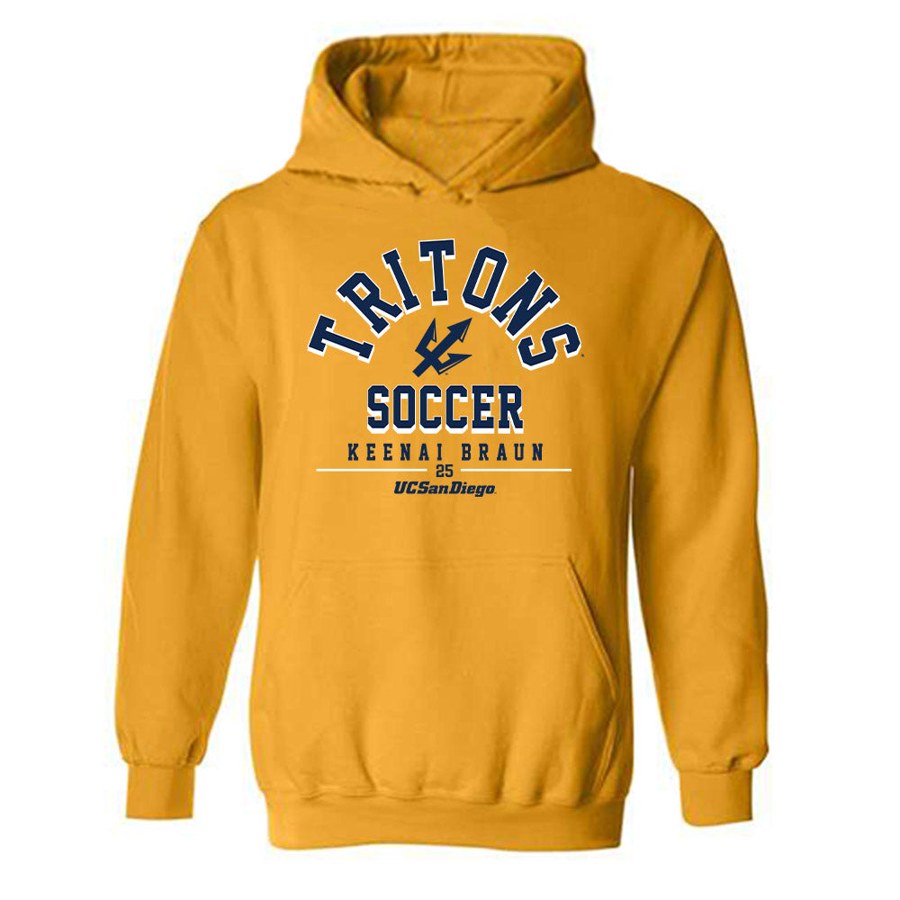 UCSD - NCAA Men's Soccer : Keenai Braun - Hooded Sweatshirt Classic Fashion Shersey