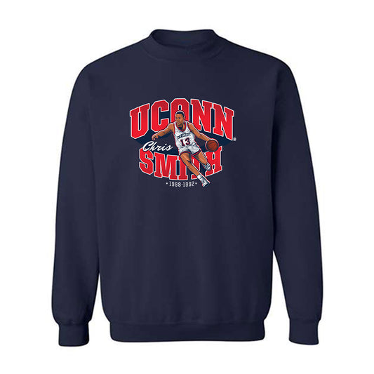 UConn - Men's Basketball Legends - Chris Smith - Crewneck Sweatshirt Individual Caricature