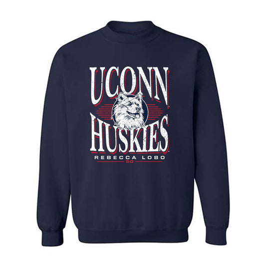 UConn - Women's Basketball Legends - Rebecca Lobo - Crewneck Sweatshirt Classic Shersey