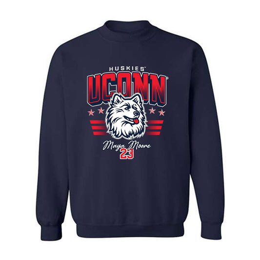 UConn - Women's Basketball Legends - Maya Moore - Crewneck Sweatshirt Classic Shersey