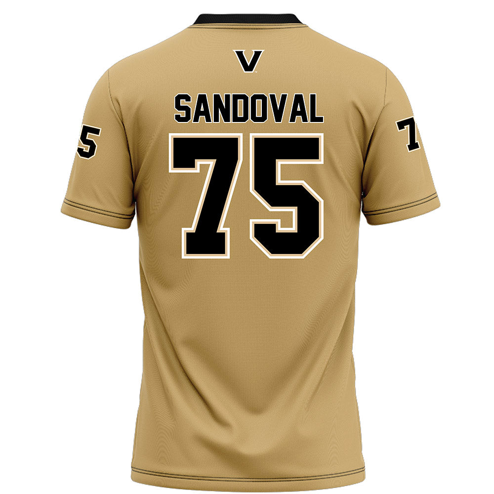 Vanderbilt - NCAA Football : Misael Sandoval - Football Jersey Gold