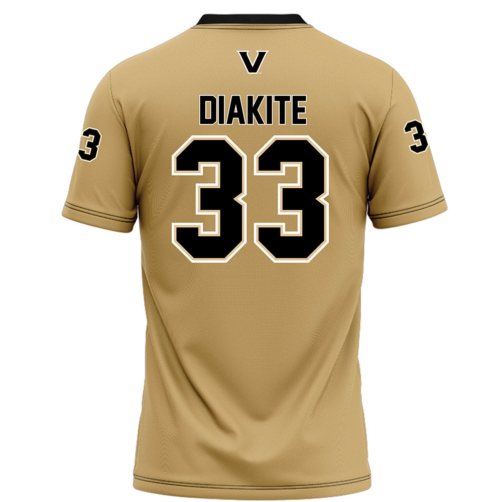 Vanderbilt - NCAA Football : Bj Diakite - Football Jersey Gold