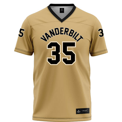 Vanderbilt - NCAA Football : Deago Benson - Football Jersey Gold