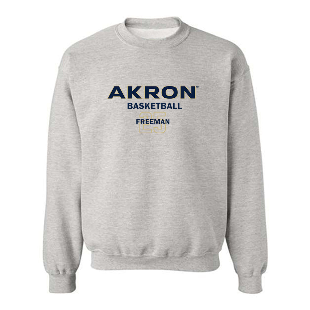 Akron - NCAA Men's Basketball : Enrique Freeman - Crewneck Sweatshirt Classic Fashion Shersey