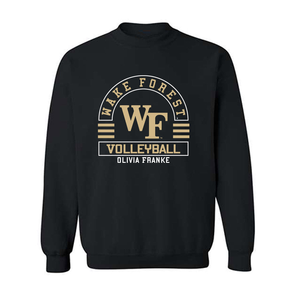 Wake Forest - NCAA Women's Volleyball : Olivia Franke - Black Classic Fashion Sweatshirt