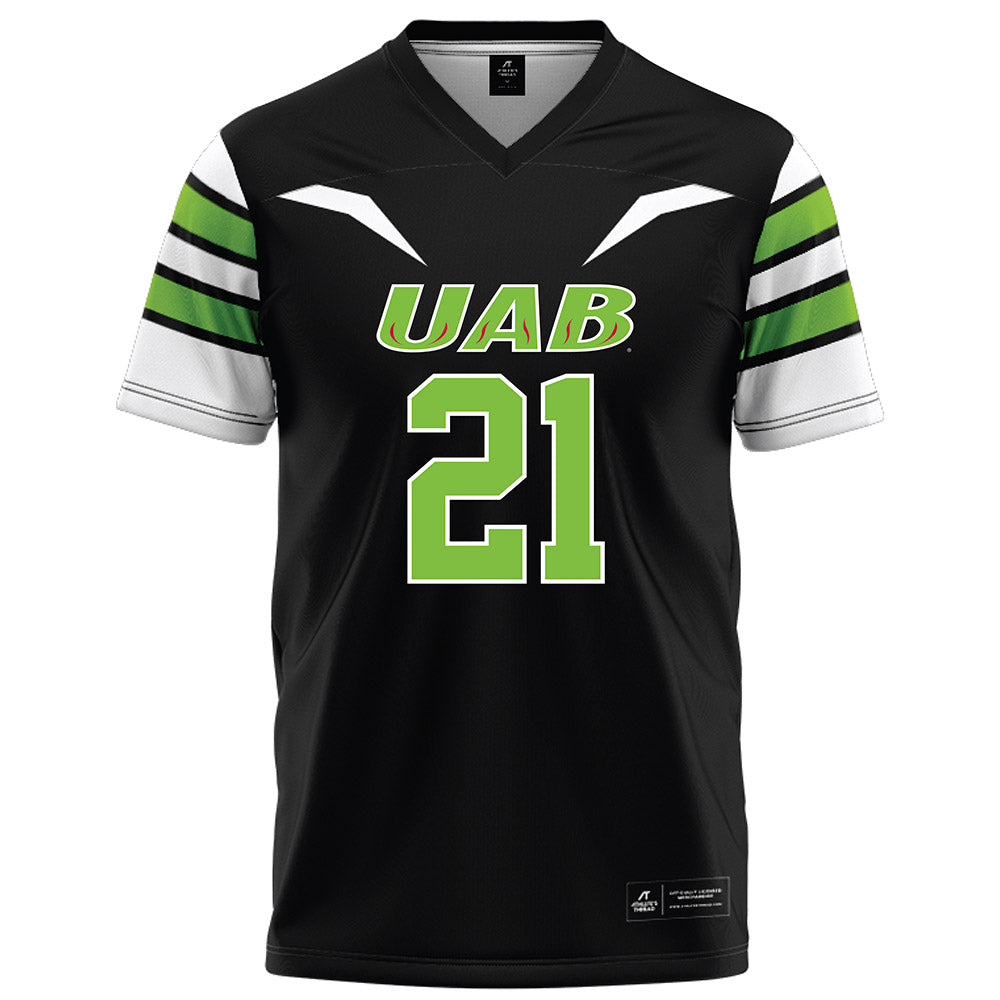 UAB - NCAA Football : Chris Bracy - Black Football Jersey Football Jersey