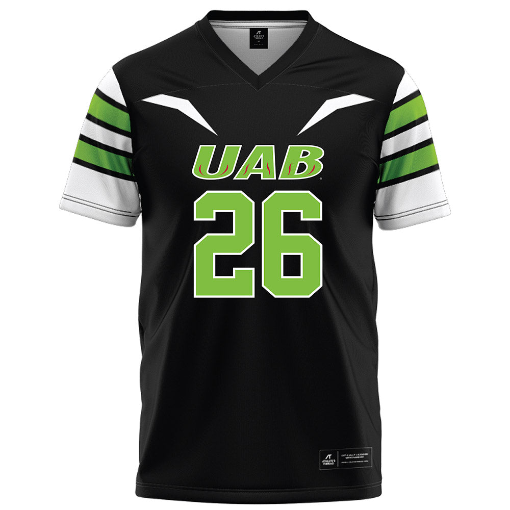 UAB - NCAA Football : Damon Miller - Black Football Jersey Football Jersey