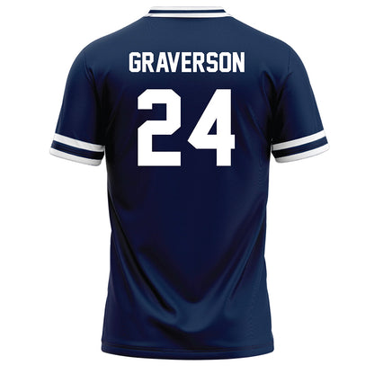 Butler - NCAA Baseball : Cole Graverson - Navy Baseball Jersey