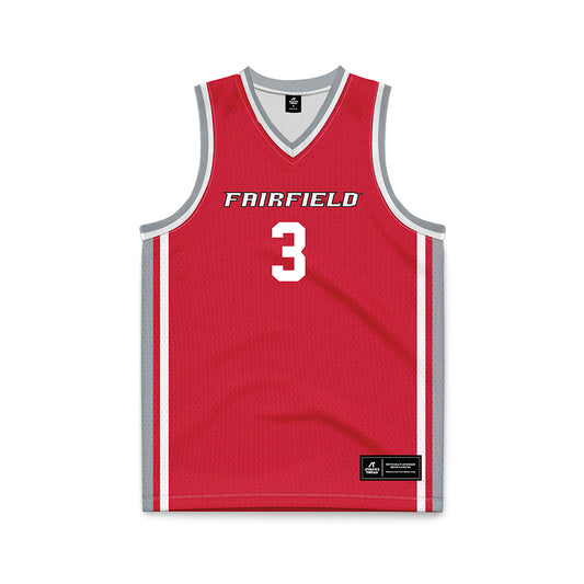 Fairfield - NCAA Men's Basketball : Jalen Leach - Basketball Jersey Red