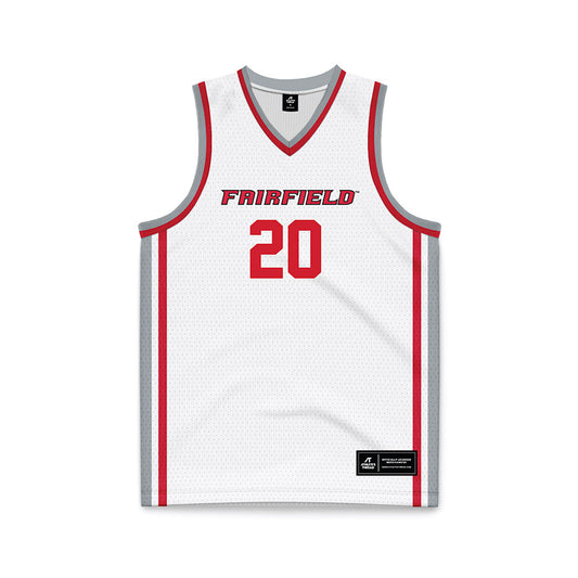 Fairfield - NCAA Men's Basketball : Ryan McPartlan - Basketball Jersey White