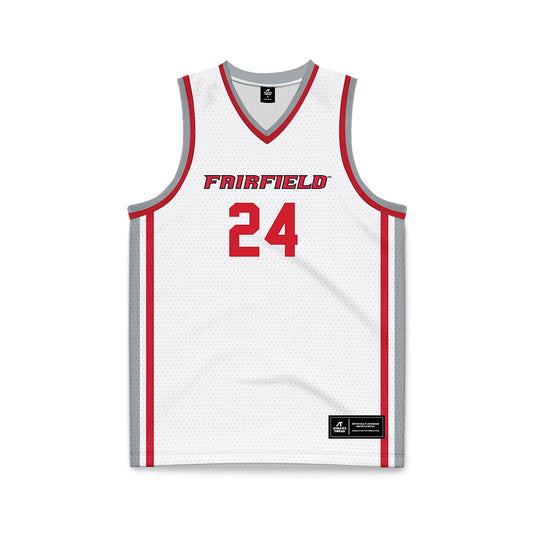 Fairfield - NCAA Men's Basketball : Joe Ganton - Basketball Jersey White