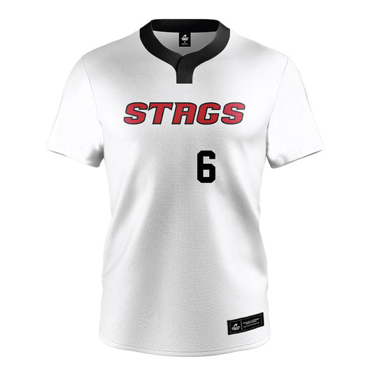 Fairfield - NCAA Softball : Megan Forbes - Baseball Jersey White
