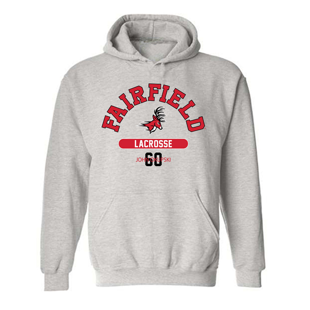 Fairfield - NCAA Men's Lacrosse : John Okupski - Hooded Sweatshirt Classic Fashion Shersey