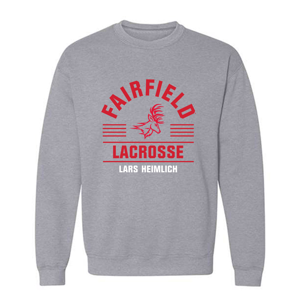 Fairfield - NCAA Men's Lacrosse : Lars Heimlich - Crewneck Sweatshirt Classic Fashion Shersey