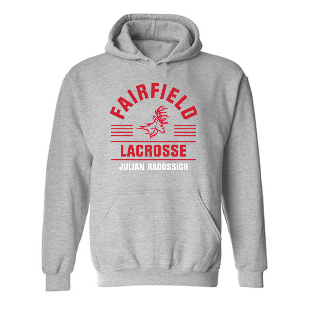 Fairfield - NCAA Men's Lacrosse : Julian Radossich - Hooded Sweatshirt Classic Fashion Shersey